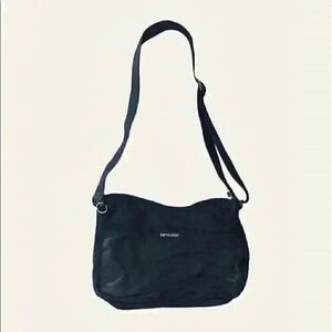 Vtg samsonite black traveler crossbody zipper bag